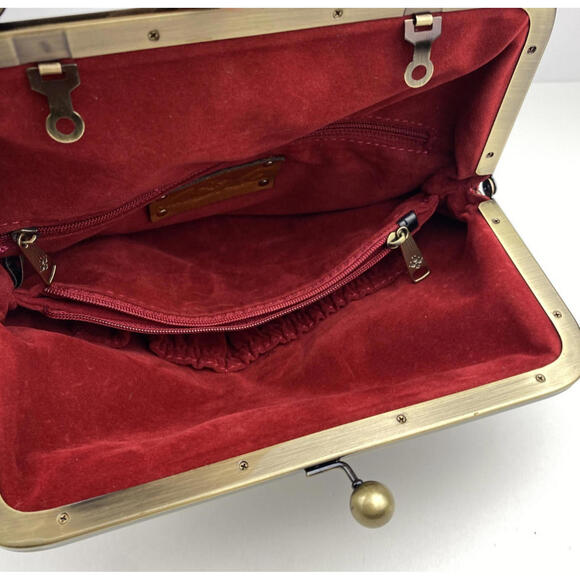 Patricia Nash Leather Tropical Escape Novella Purse Frame Handle NO CHAIN STRAP - Picture 10 of 15